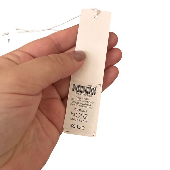 CHICOS Cashmere Blend Beaded Embellished Scarf NWT - Picture 6 of 7